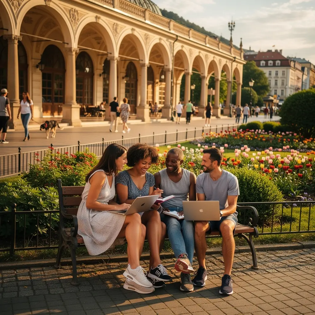 Rodina diskutující o svých finančních cílech a úsporách.