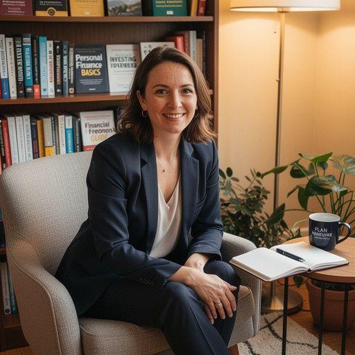 Obrázek knihy o osobních financích na dřevěném stole.